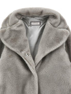 Cappotto per bambina Monnalisa Kids grigio con colletto 17H109 8034 0032 MONNALISA KIDS 