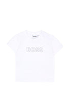 Tuta sportiva per neonato BOSS Kids blu con dettaglio a righe J53051 849 BOSS KIDS 