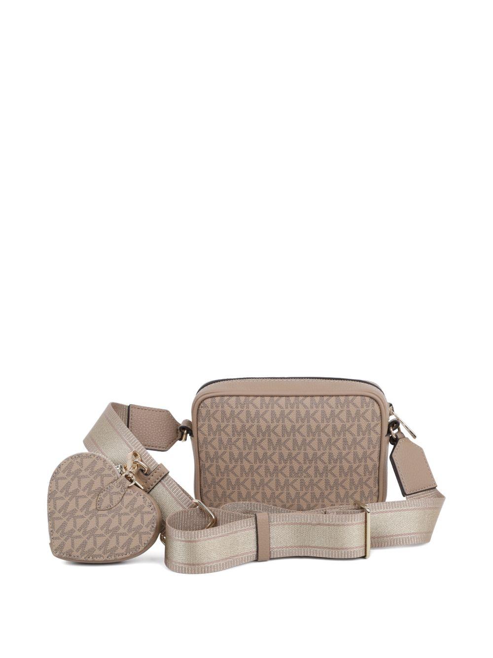 Borsa a spalla  per bambina Michael Kors Kids beige con monogramma R30648 215 MICHAEL KORS KIDS 