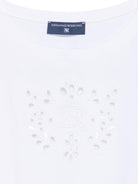 T-shirt per bambina Ermanno Scervino Junior bianca con design crop Z1G609 7201 0099 ERMANNO SCERVINO KIDS 