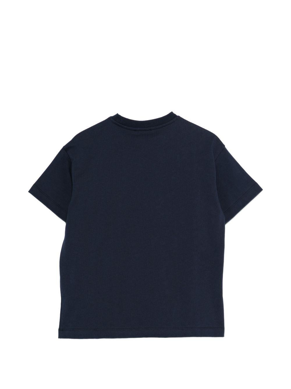 T-shirt per bambino Etro Kids blu con logo applicato GY8P81 Z3672 617 ETRO KIDS 