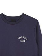 T-shirt per bambino Givenchy Kids blu con logo sul davanti H31347 853 GIVENCHY KIDS 