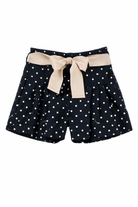 Shorts per bambina Monnalisa blu con motivo a pois 11G413 7600 5099 MONNALISA KIDS 
