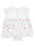 Abito per neonata Monnalisa bianco con stampa a fiori 35G210 7000 0099 MONNALISA KIDS 
