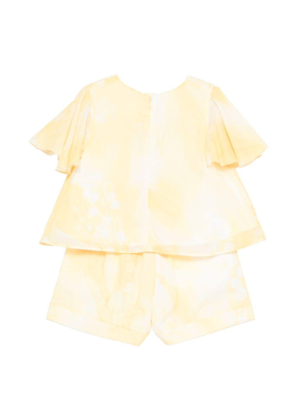 Set due pezzi Givenchy Kids giallo con logo ricamato H31259 524 GIVENCHY KIDS 