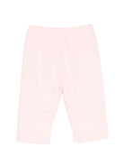 Pantaloni per neonata Moschino Kids rosa con motivo Teddy Bear MUP05XLCA92 50209 MOSCHINO KIDS 
