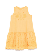 Abito per bambina Ermanno Scervino Junior giallo in pizzo sangallo SFAB058CLI007 7254 ERMANNO SCERVINO KIDS 