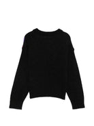 Maglione per bambina Emilio Pucci Kids nero con stampa astratta PZ9A20 W0218 930 EMILIO PUCCI KIDS 
