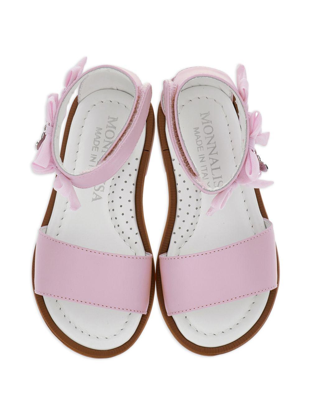 Sandali per bambina Monnalisa rosa con fiocco 8CG003 7707 0090 MONNALISA KIDS 