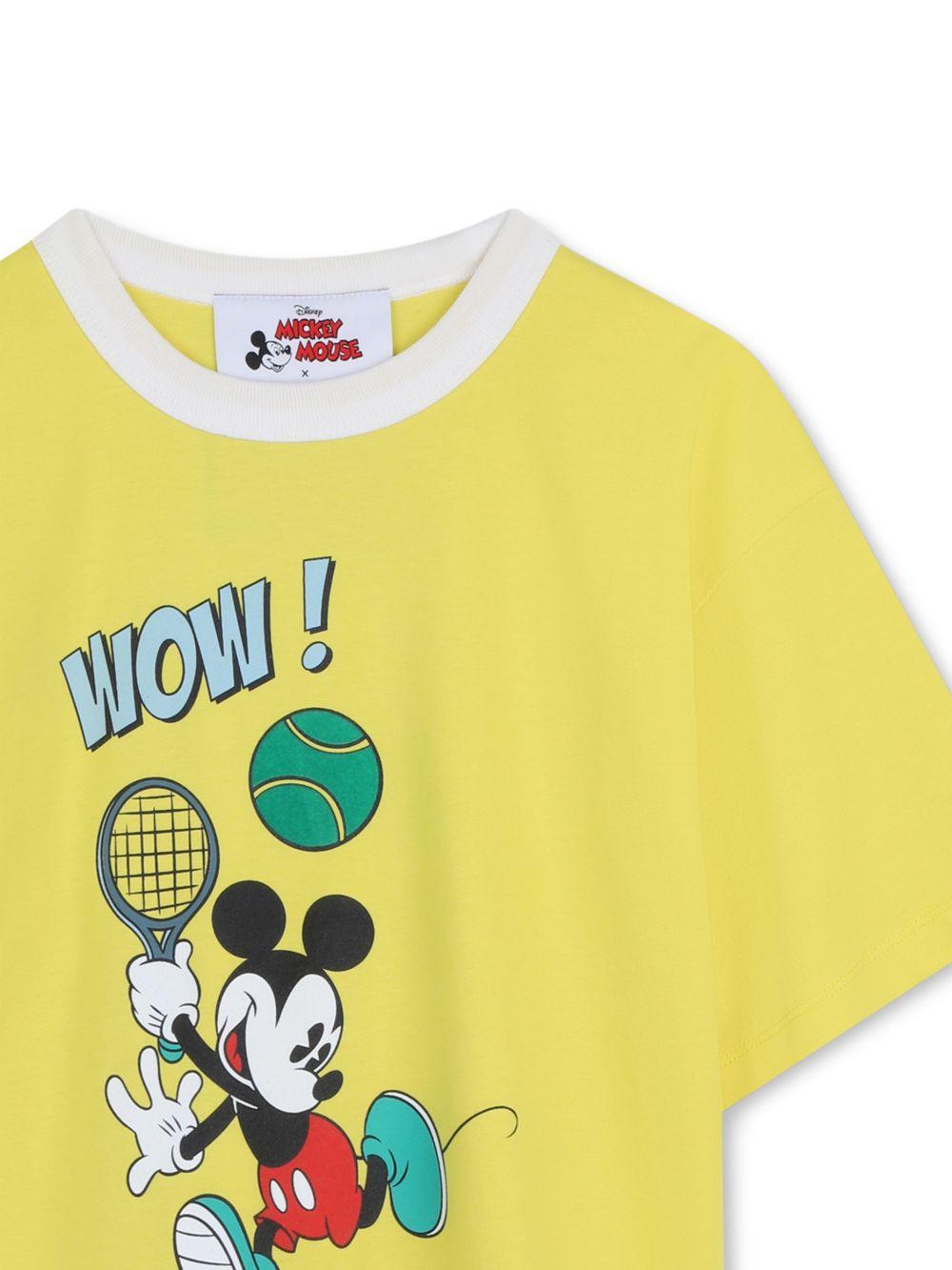 T-shirt per bambino The Marc Jacobs Kids x Disney gialla con stampa Mickey Mouse W60767 538 THE MARC JACOBS KIDS 