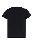 T-shirt per bambino Moncler Enfant nera con logo goffrato L19548C0000989AT9 999 MONCLER KIDS 