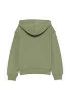 Felpa per bambini Moschino Kids verde con stampa tre Teddy Bear HQF07KLCA89 30037 MOSCHINO KIDS 