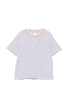 T-shirt per bambino Eleventy Kids grigia con girocollo a contrasto EZ8H11 Z3711 804 ELEVENTY KIDS 