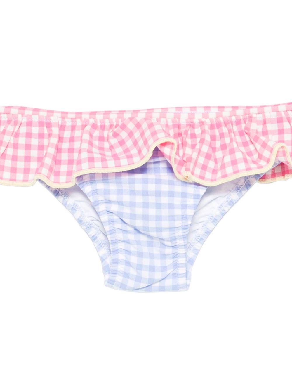Costume per bambina MC2 Saint Barth Kids rosa e azzurro con volant MELL001 03989L MC2 ST. BARTH KIDS 