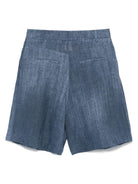 Shorts per donna Merci blu con stampa denim P410 UNICO MERCI 