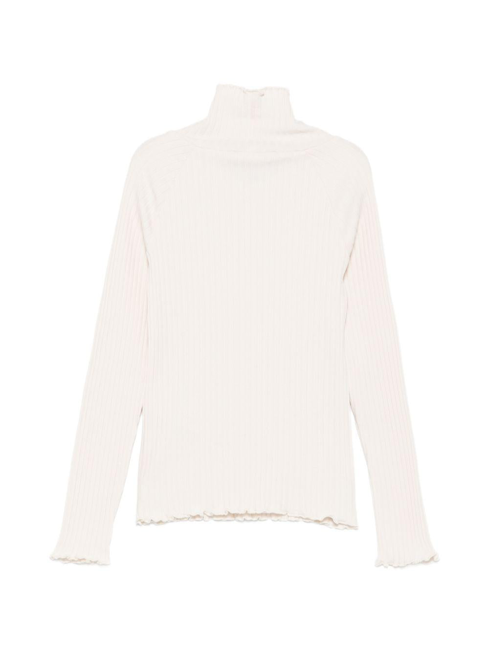 Maglione tote per bambina Emporio Armani Kids bianco crema con scollo alto EG000819 AF26099 U1009 EMPORIO ARMANI KIDS 