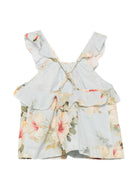 Top per bambina Zimmermann Kids azzurra con stampa floreale all-over 7284TS S263 ZIMMERMANN KIDS 