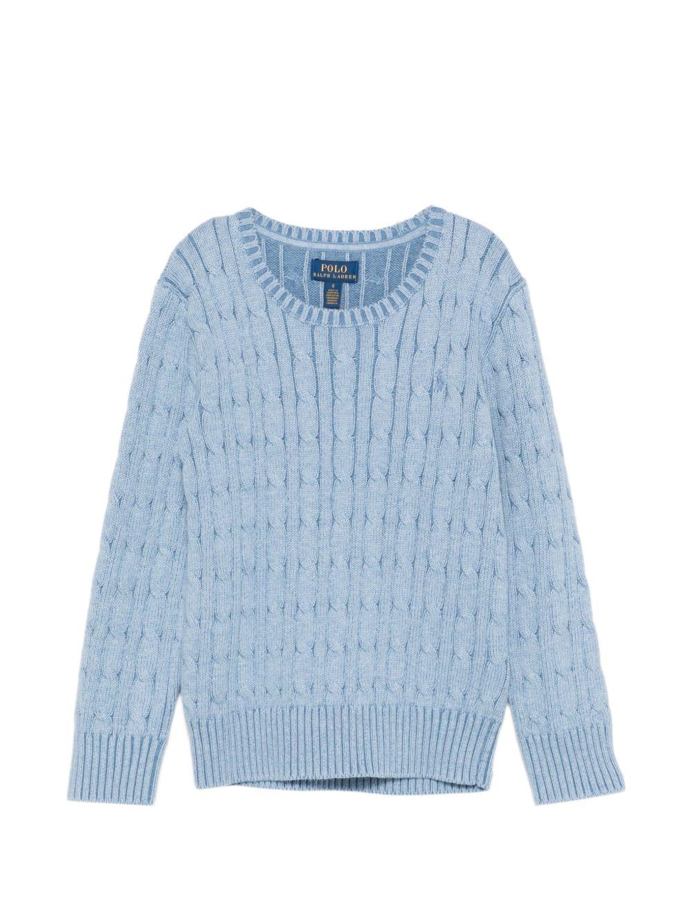 Maglione per bambino Polo Ralph Lauren Kids azzurro con maglia intrecciata 322702674 511 Ralph Lauren kids 