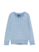 Maglione per bambino Polo Ralph Lauren Kids azzurro con maglia intrecciata 322702674 511 Ralph Lauren kids 