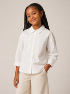 Camicia per bambina Douuod Kids bianca con rifinitura smerlata DZ5A60 Z4086 100 DOUUOD KIDS 