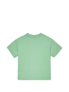 T-shirt per bambino Palm Angels Kids verde con stampa Teddy sul davanti PBAA003S26JER001 080 PALM ANGELS KIDS 