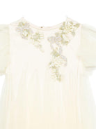 Abito per neonata Maison Ava giallo con applicazioni floreali MA FW25 GL09 YELLOW MAISON AVA KIDS 