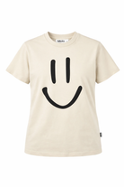 T-shirt Roxo per bambini Molo beige con stampa smile 6S26A201 8894 MOLO KIDS 