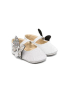 Ballerine per neonata BabyWalker argento con glitter e decorazione a farfalla PB1644 SILVER BABYWALKER KIDS 