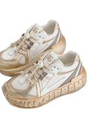 Sneakers per bambini Dolce & Gabbana Kids oro con dettaglio logo D11371 AX075 89662 DOLCE & GABBANA KIDS 