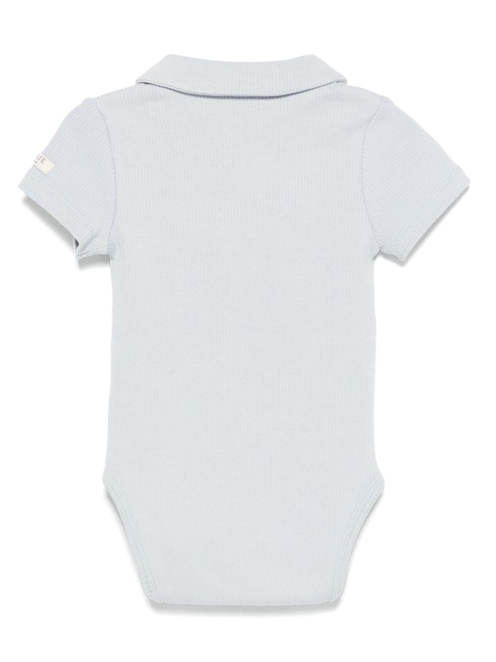 Body per neonato Donsje Moli azzurro con colletto stile polo 3031500 00060 DONSJE 