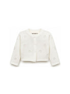 Cardigan per neonata Simonetta bianco con motivo a pois SY9000 X0252 101 SIMONETTA KIDS 