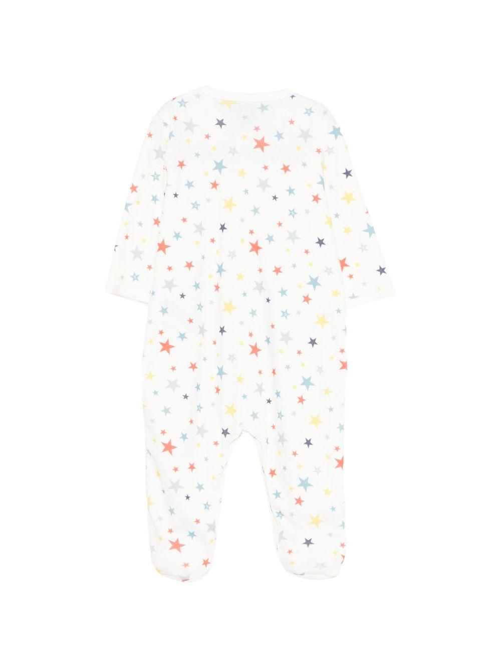 Pigiama per neonato Petit Bateau bianco con stampa stelle A0F8T 01 PETIT BATEAU 