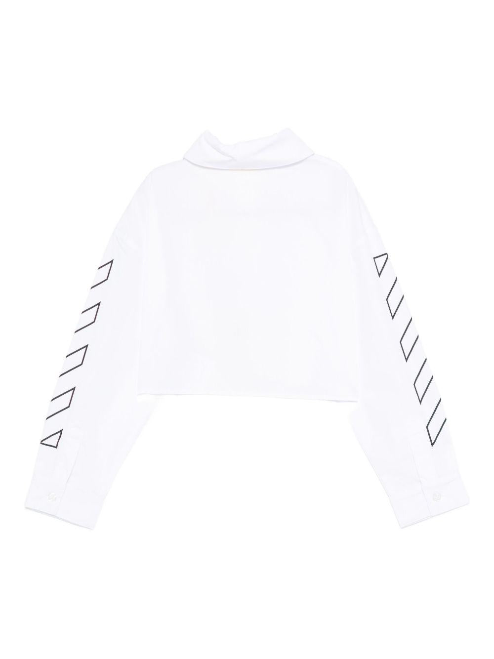 Camicia per bambina Off-White Kids bianco modello crop OGGA01CF25FAB002 0110 OFF WHITE KIDS 