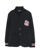 Blazer per bambino Emporio Armani Kids blu con patch logo EB001532 AF10126 UB118 EMPORIO ARMANI KIDS 