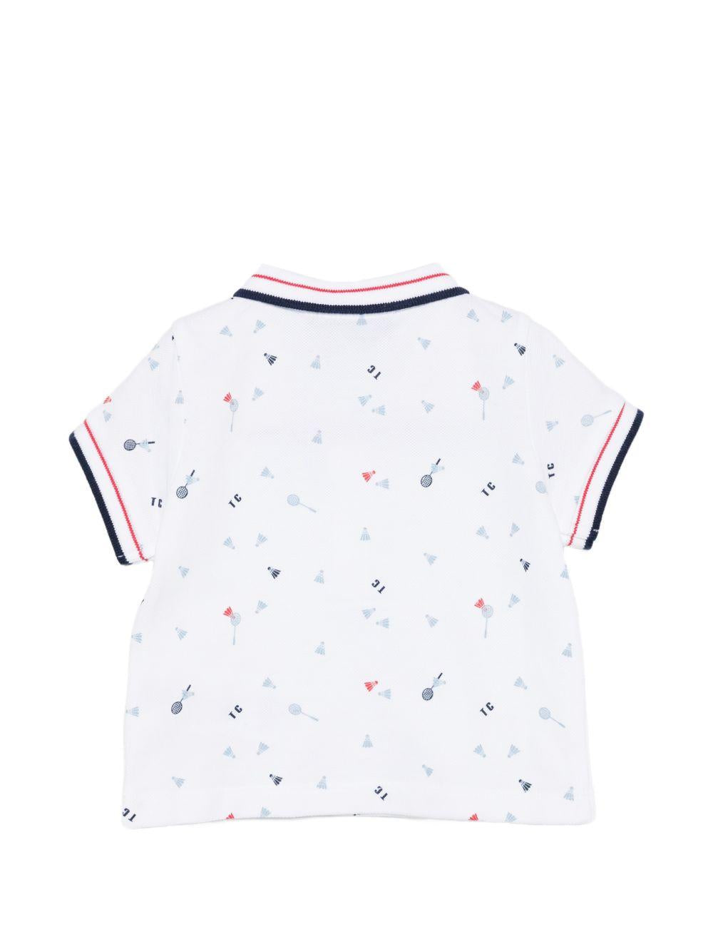 T-shirt per neonato Tartine Et Chocolat bianca con colletto stile polo CC11051 01 TArtine & Chocolat KIDS 