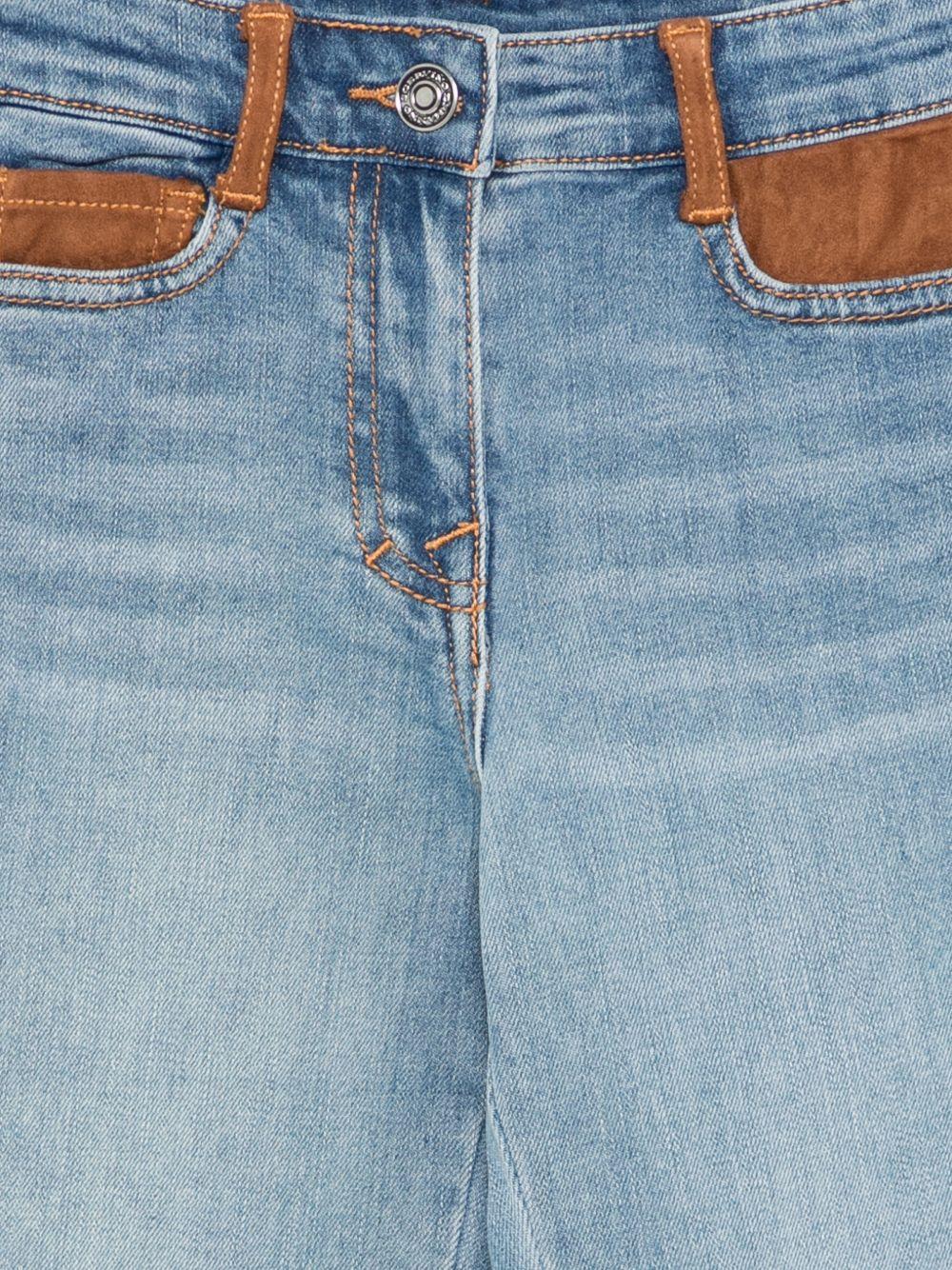 Jeans per bambina Ermanno Scervino Junior denim con applicazione fiori Z9G402 7015 062S ERMANNO SCERVINO JUNIOR 