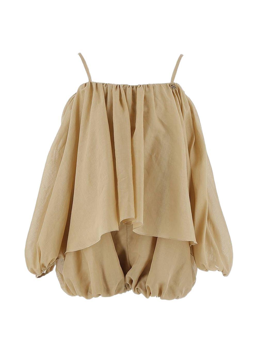 Blusa per bambina Pinko Kids beige con ruches KFTA0140CA005 6023 PINKO KIDS 