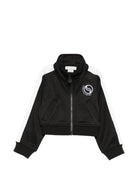 Felpa per bambina Stella McCartney Kids nera con logo sul davanti TY4B40 Z3498 930 STELLA McCARTNEY KIDS 