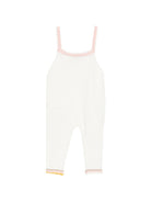 Salopette per neonata Gensami bianca con applicazione farfalle OVERLONG-BUTTERFLY-CO OFF WHITE/PINK GENSAMI KIDS 