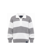 Maglione per bambino Paul & Shark Kids bianco e grigio con motivo a righe WUW007LHE88 81156 PAUL & SHARK KIDS 