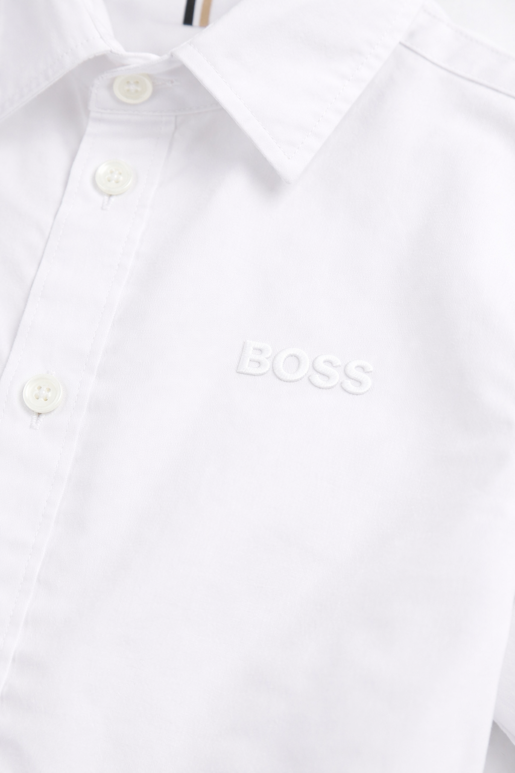 Camicia per bambino Boss Kids bianco con logo ricamato J53160 10P BOSS KIDS 