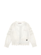 Cardigan per neonata Monnalisa Kids bianco con dettaglio fiocco 37H800 8060 0001 MONNALISA KIDS 