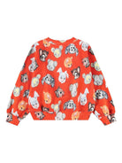 Felpa per bambini Molo Marge rosso con stampa grafica all-over 2W25J202 8201 MOLO 