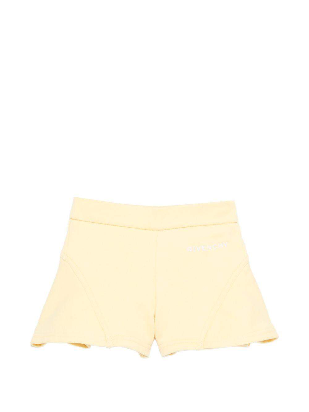 Shorts per neonata Givenchy Kids gialli con vita elasticizzata H31183 524 GIVENCHY KIDS 