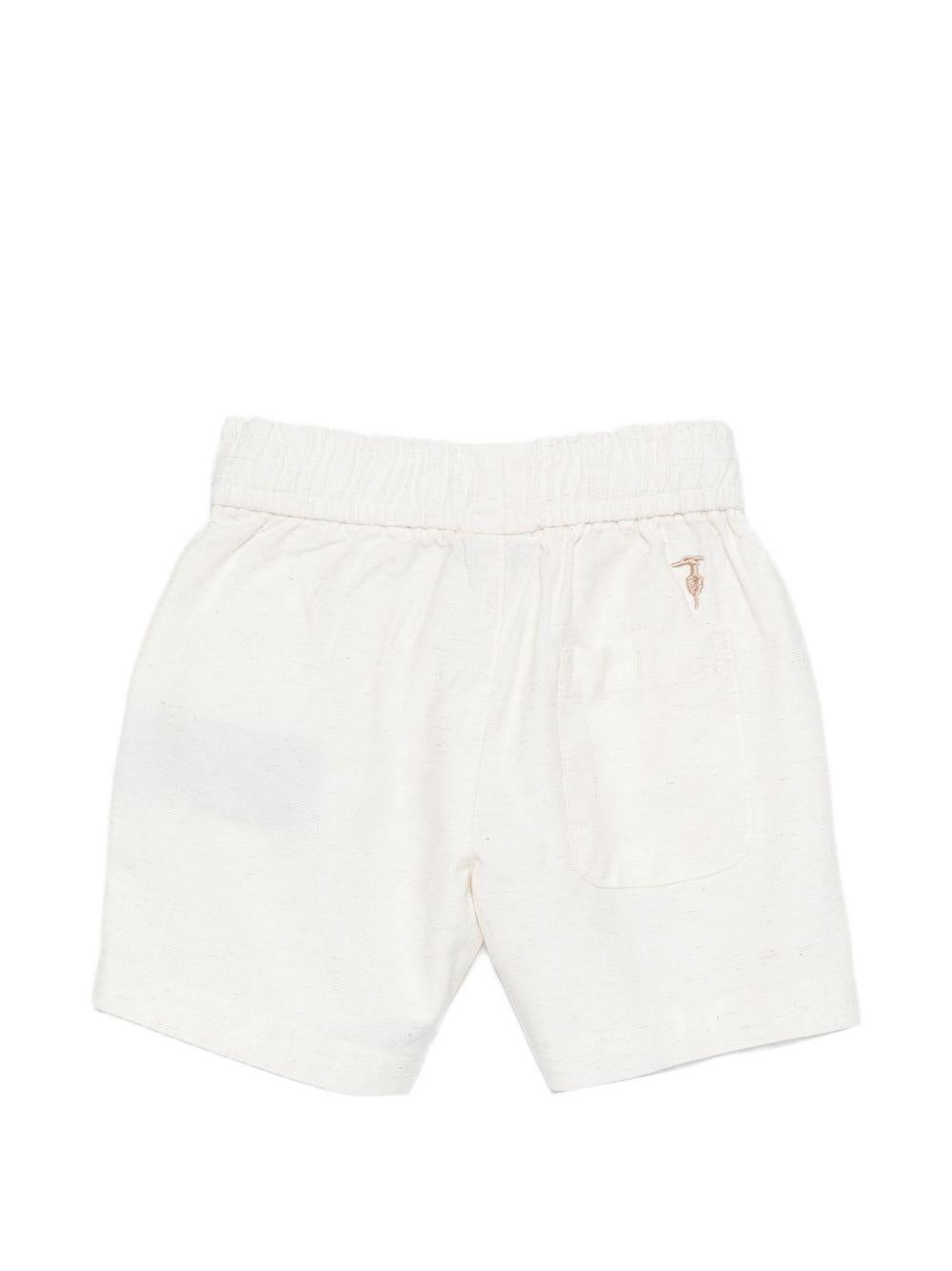 Shorts per neonato Trussardi Junior beige con tasche a filetto TIP26063BE BEIGE N.E. TRUSSARDI KIDS 