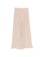 Pantaloni per donna Alysi beige con dettagli ricamati 216115 P6047 CP ALYSI 