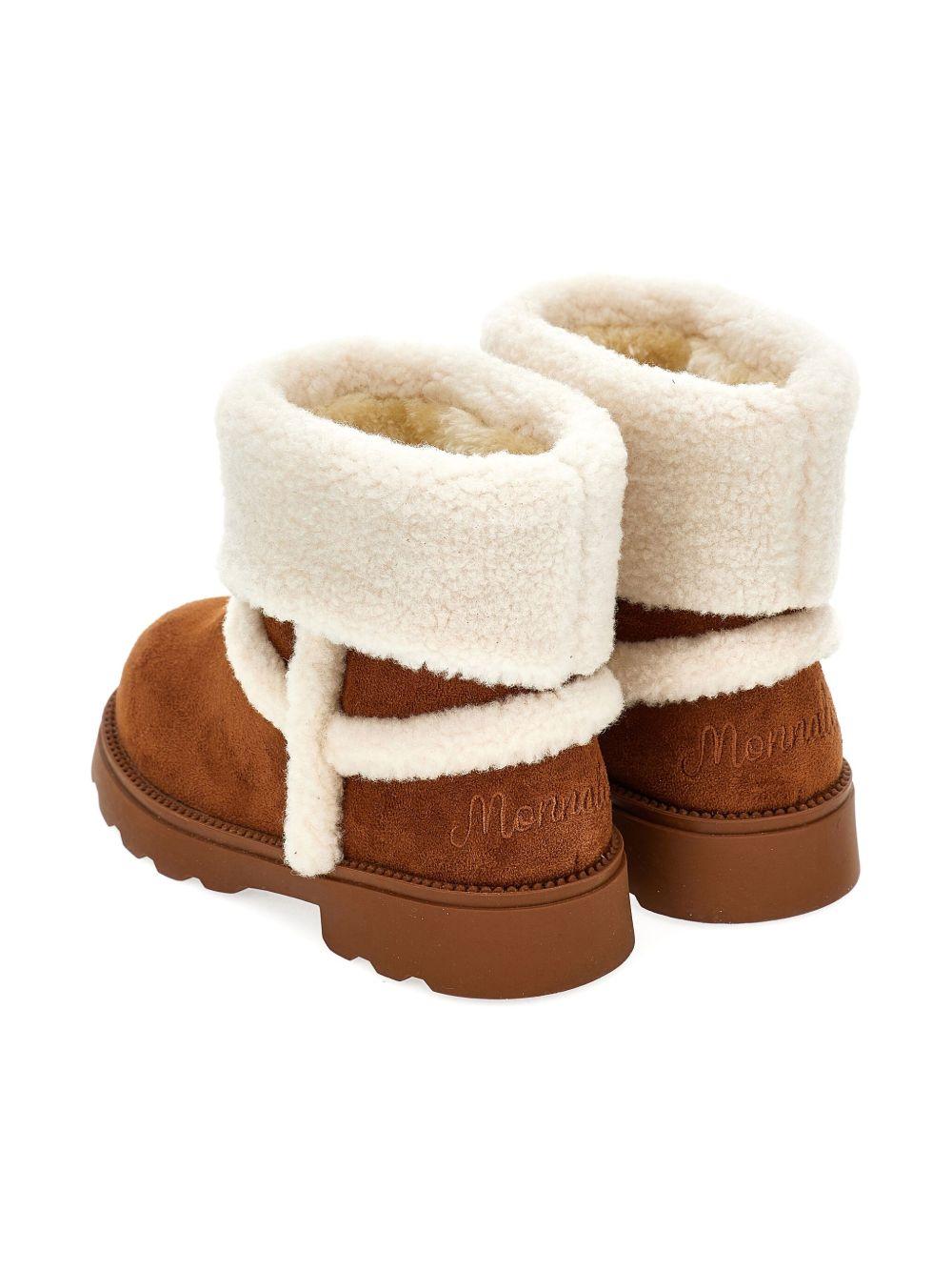 Stivaletti per bambina Monnalisa marrone con fodera in pelle di pecora 87F002 6702 0006 MONNALISA 
