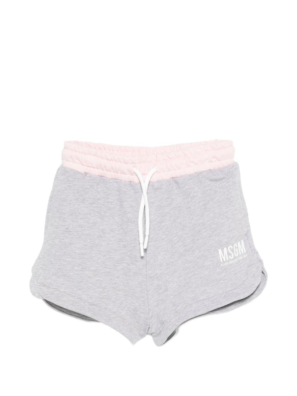 Shorts per bambina MSGM Kids grigi con vita elasticizzata S6MSJGSH021 271/02 MSGM KIDS 