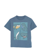 T-shirt per bambino Stella McCartney Kids blu con stampa grafica TY8Q01 Z0434 61B STELLA McCARTNEY KIDS 