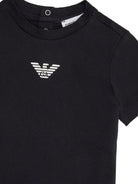 T-shirt per neonato Emporio Armani Kids blu scuro con logo aquila EB000419 AF15013 MB250 EMPORIO ARMANI KIDS 